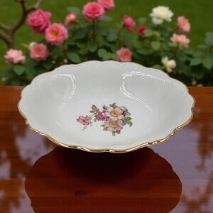 Schumann Arzberg Briar Rose 9 3/4" Oval Vegetable Bowl Bavaria Germany 1950s